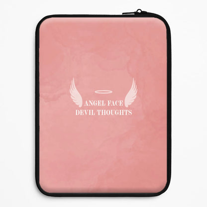 Angel Face Devil Thoughts Universal Laptop Sleeve
