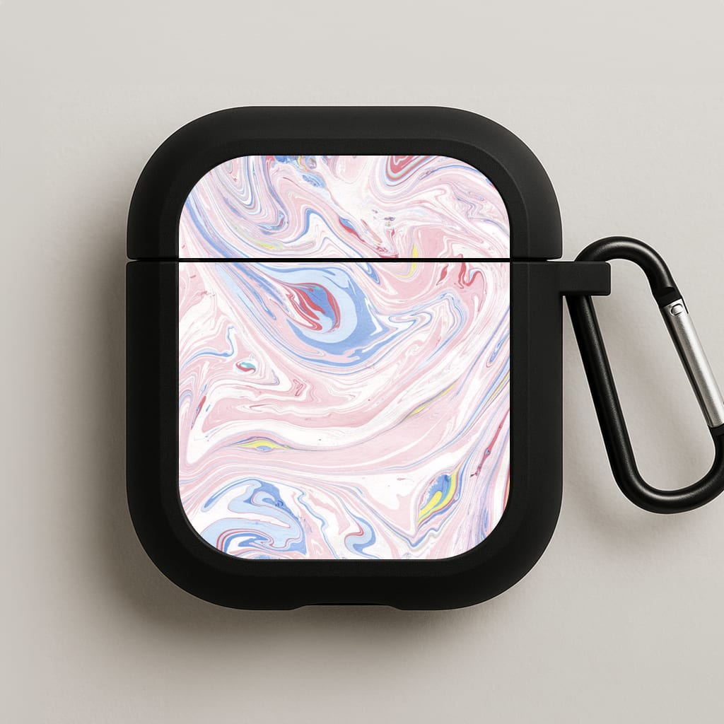 Pink Marble Swirl AirPods Case