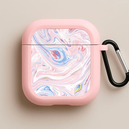 Pink Marble Swirl Pink AirPods Case
