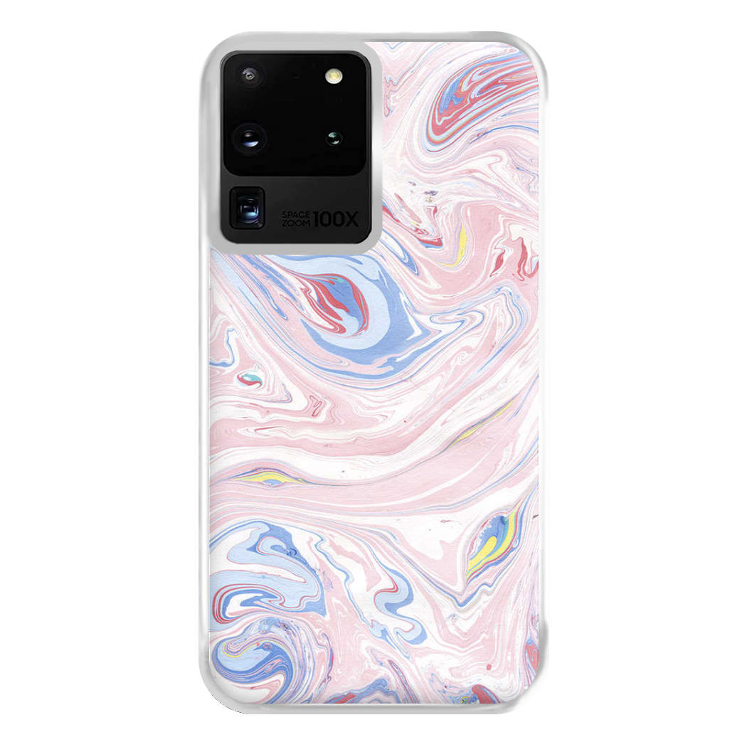 Pink Marble Swirl Phone Case for Galaxy S20 Ultra