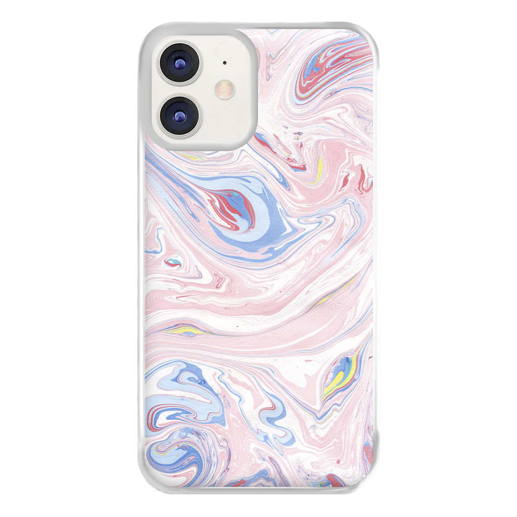 Pink Marble Swirl Phone Case for iPhone 12 / 12 Pro