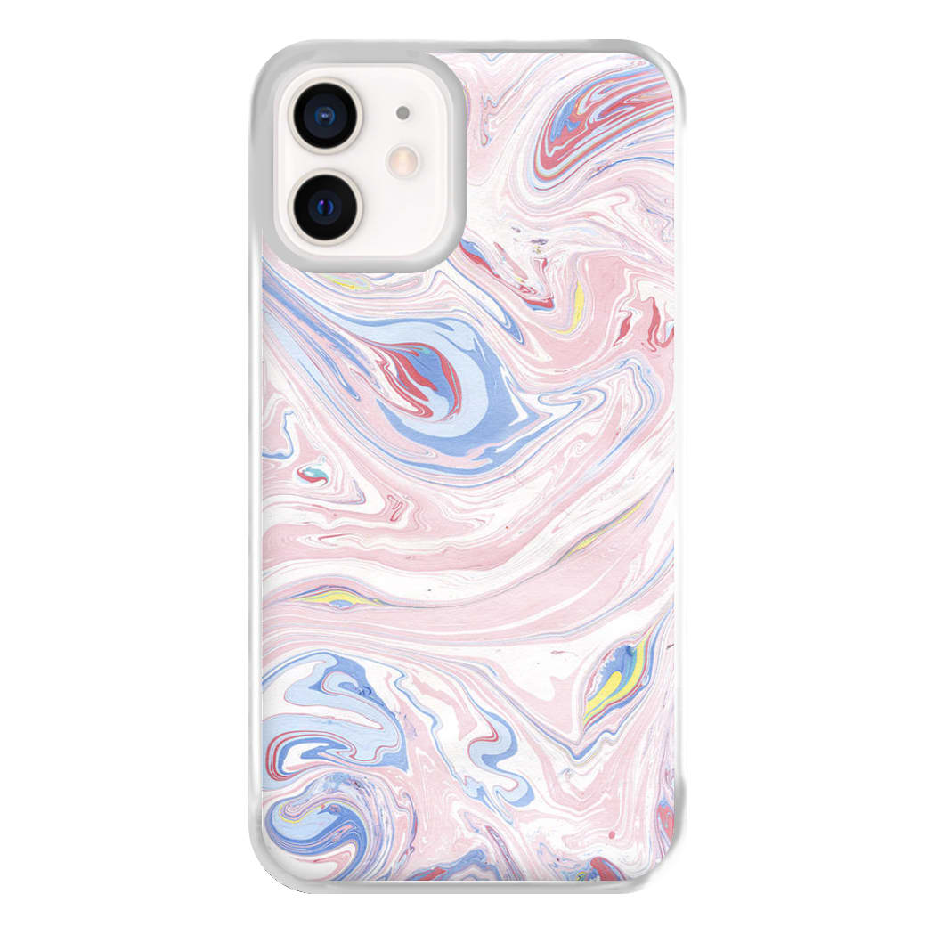 Pink Marble Swirl Phone Case for iPhone 12 Mini