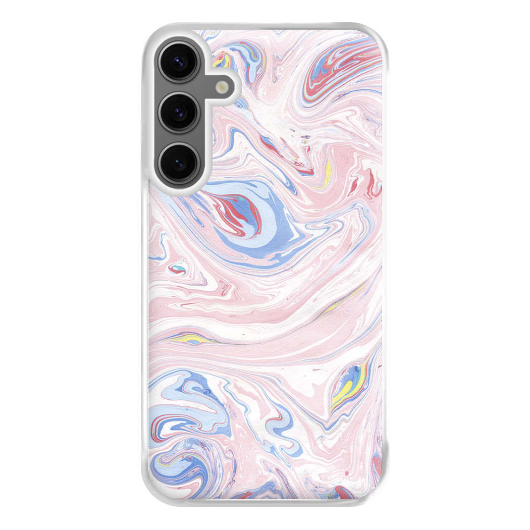 Pink Marble Swirl Phone Case for Galaxy S24FE