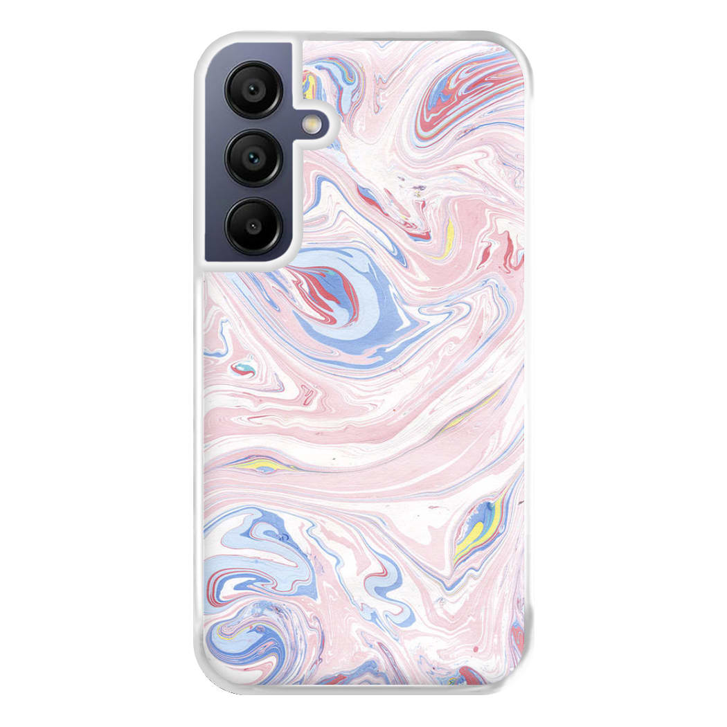 Pink Marble Swirl Phone Case for Galaxy A16