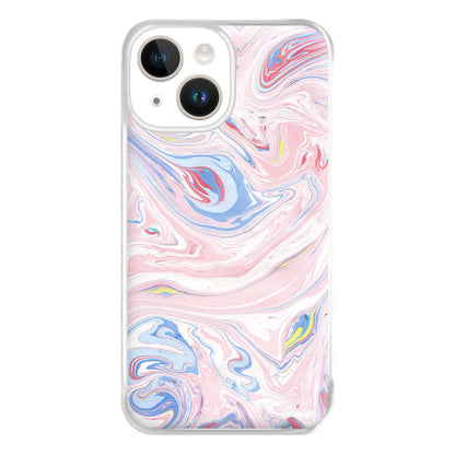 Pink Marble Swirl Phone Case for iPhone 14