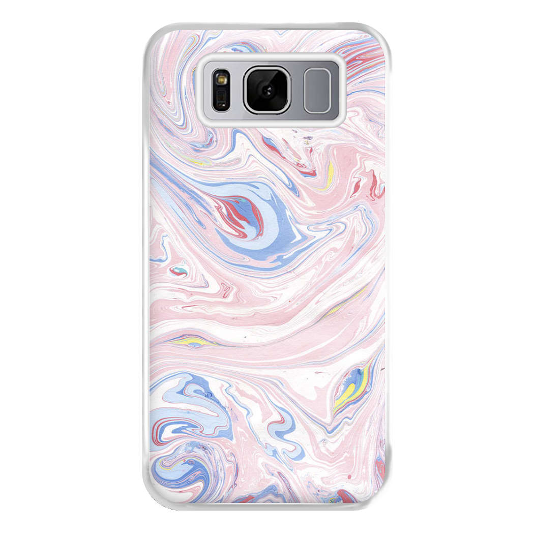 Pink Marble Swirl Phone Case for Galaxy S8 Plus