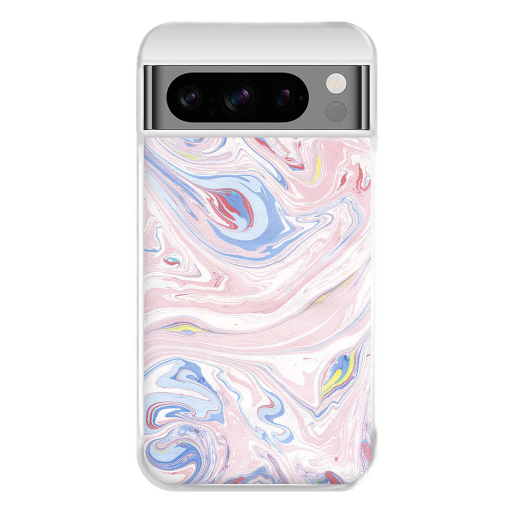 Pink Marble Swirl Phone Case for Google Pixel 8 Pro