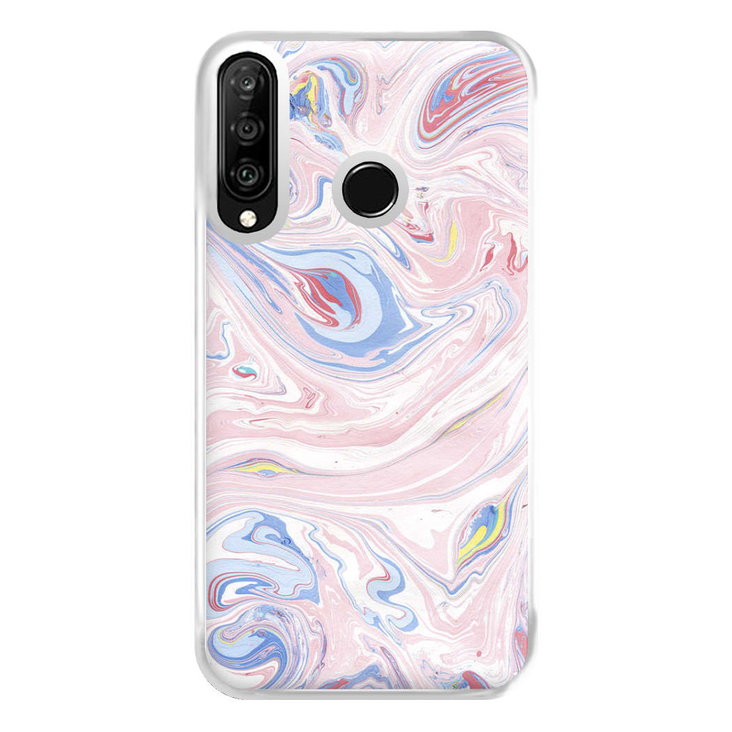 Pink Marble Swirl Phone Case for Huawei P30 Lite