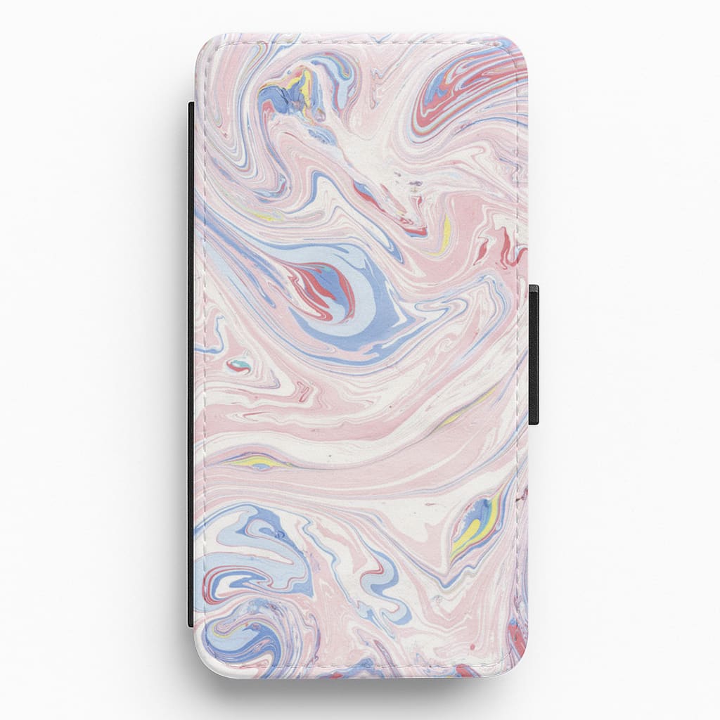 Pink Marble Swirl Flip / Wallet Phone Case