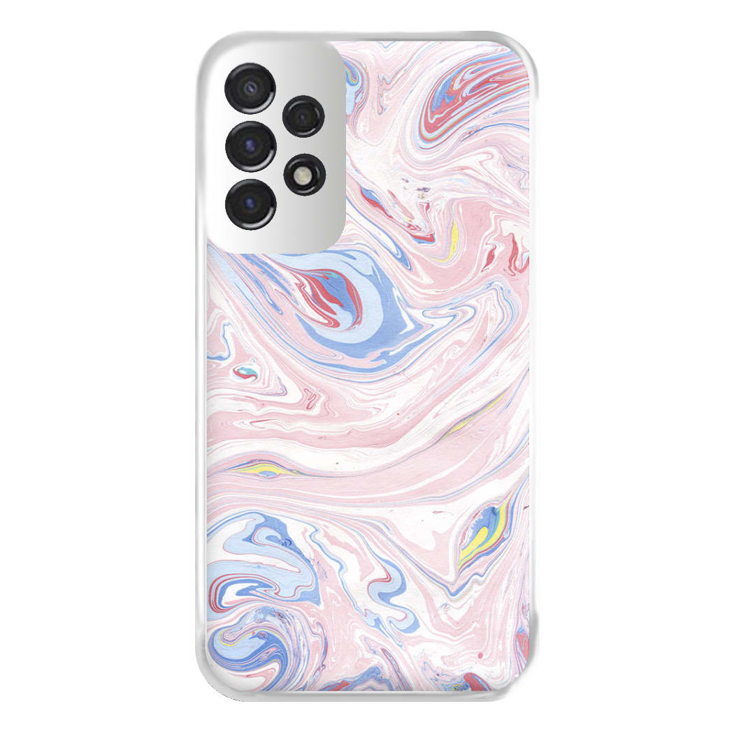 Pink Marble Swirl Phone Case for Galaxy A53