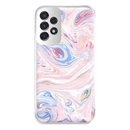 Pink Marble Swirl Phone Case for Galaxy A53