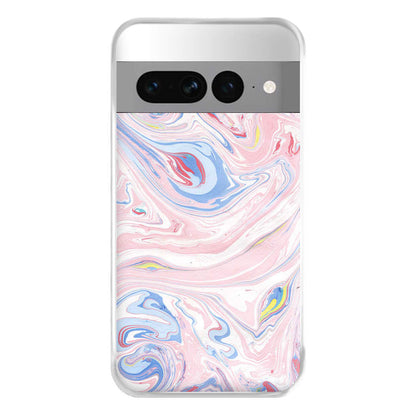 Pink Marble Swirl Phone Case for Google Pixel 7 Pro