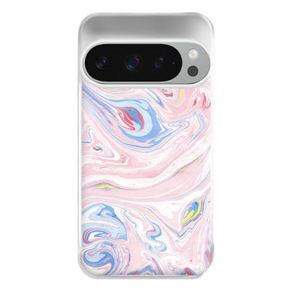 Pink Marble Swirl Phone Case for Google Pixel 9 Pro XL