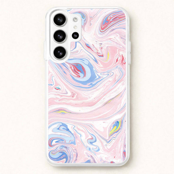 Pink Marble Swirl Phone Case for Galaxy S26 Ultra