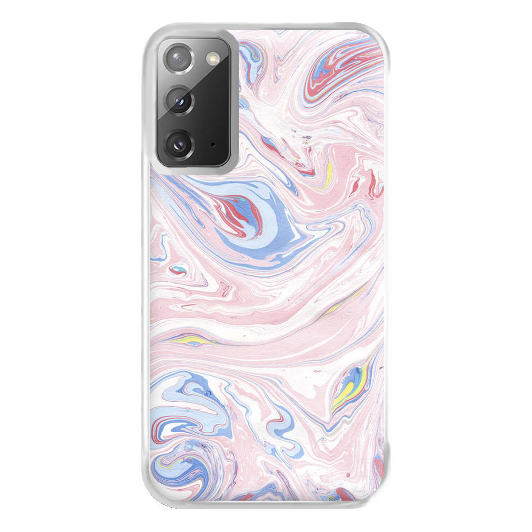 Pink Marble Swirl Phone Case for Galaxy Note 20 Ultra