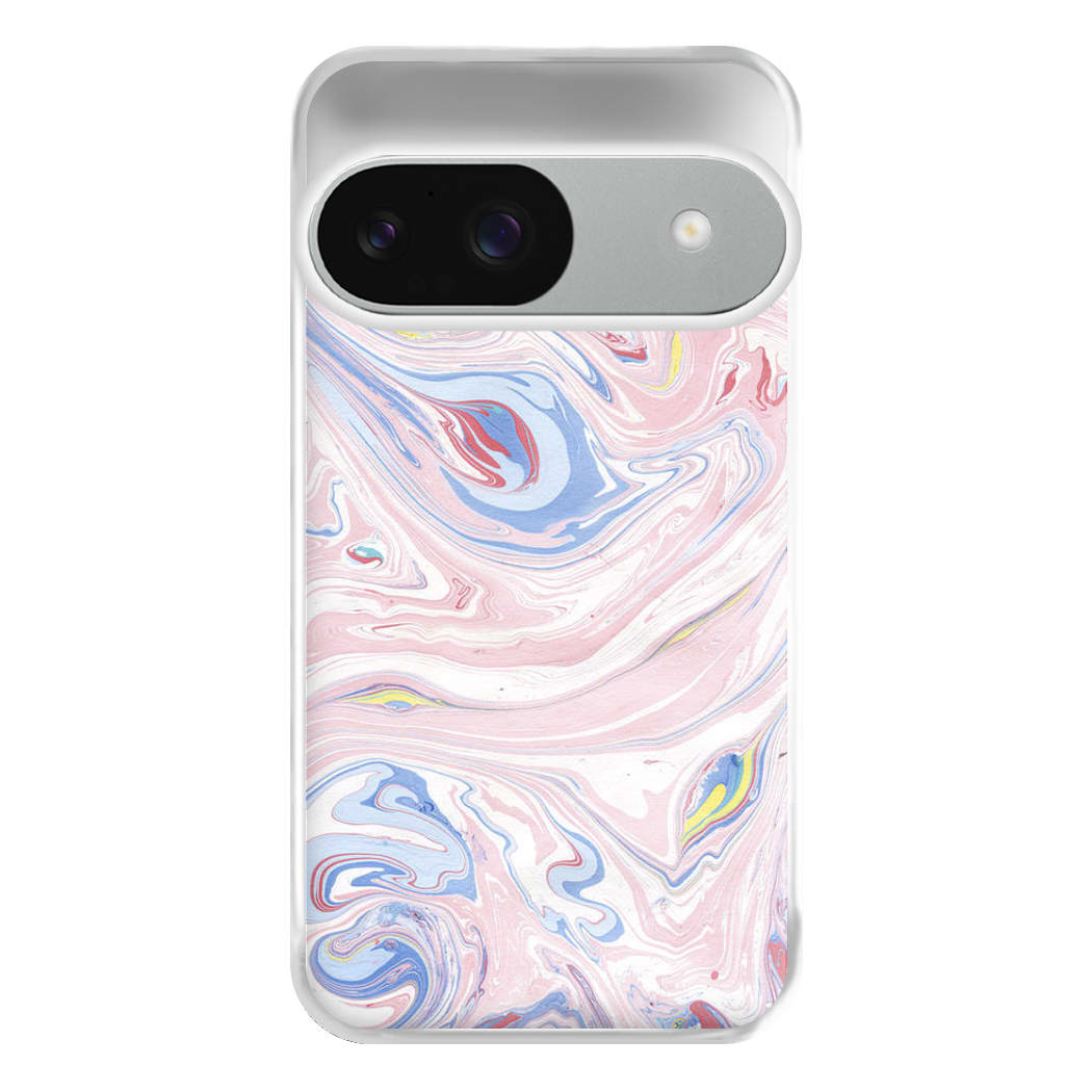 Pink Marble Swirl Phone Case for Google Pixel 9 / 9 Pro