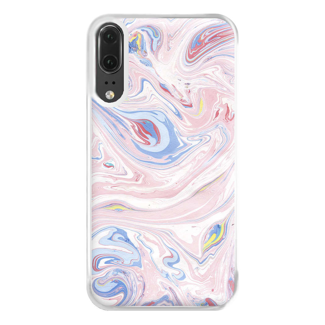 Pink Marble Swirl Phone Case for Huawei P20