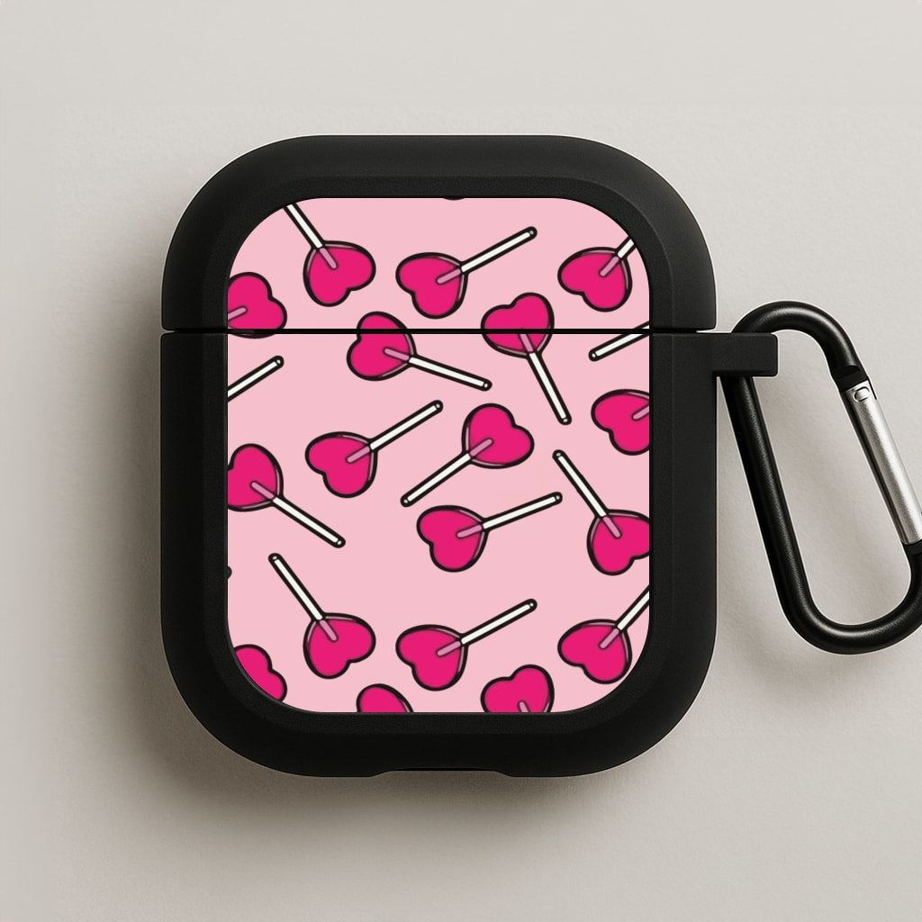 Cherry Heart Lollipops AirPods Case