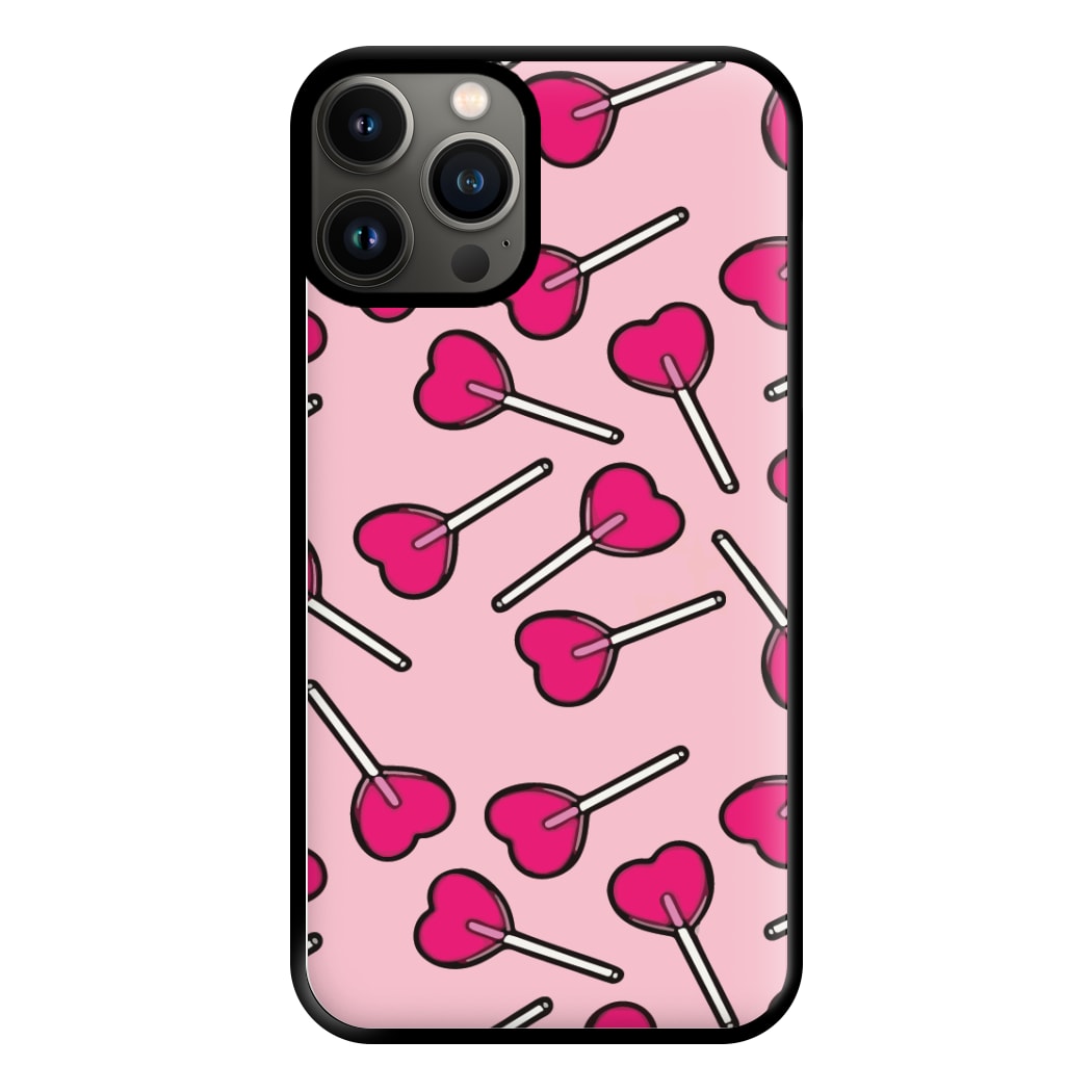 Cherry Heart Lollipops Phone Case for iPhone 13 Pro Max