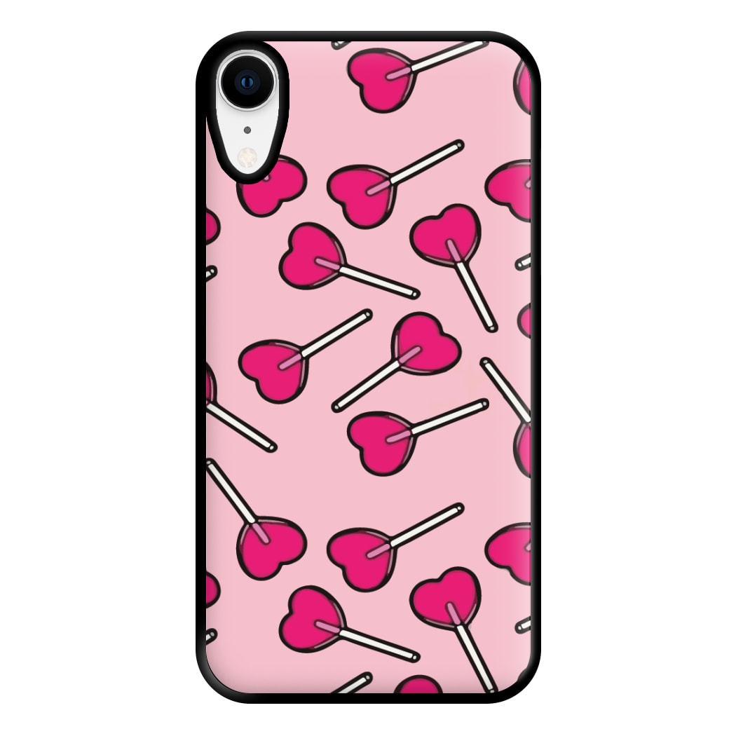 Cherry Heart Lollipops Phone Case for iPhone XR