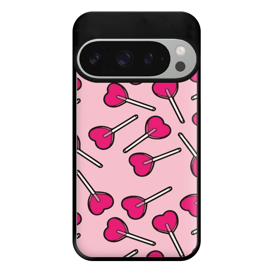 Cherry Heart Lollipops Phone Case for Google Pixel 9 Pro XL