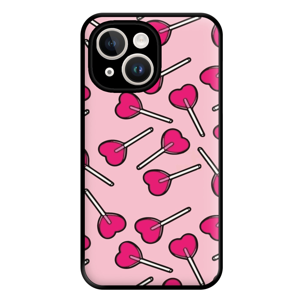 Cherry Heart Lollipops Phone Case for iPhone 14 Plus