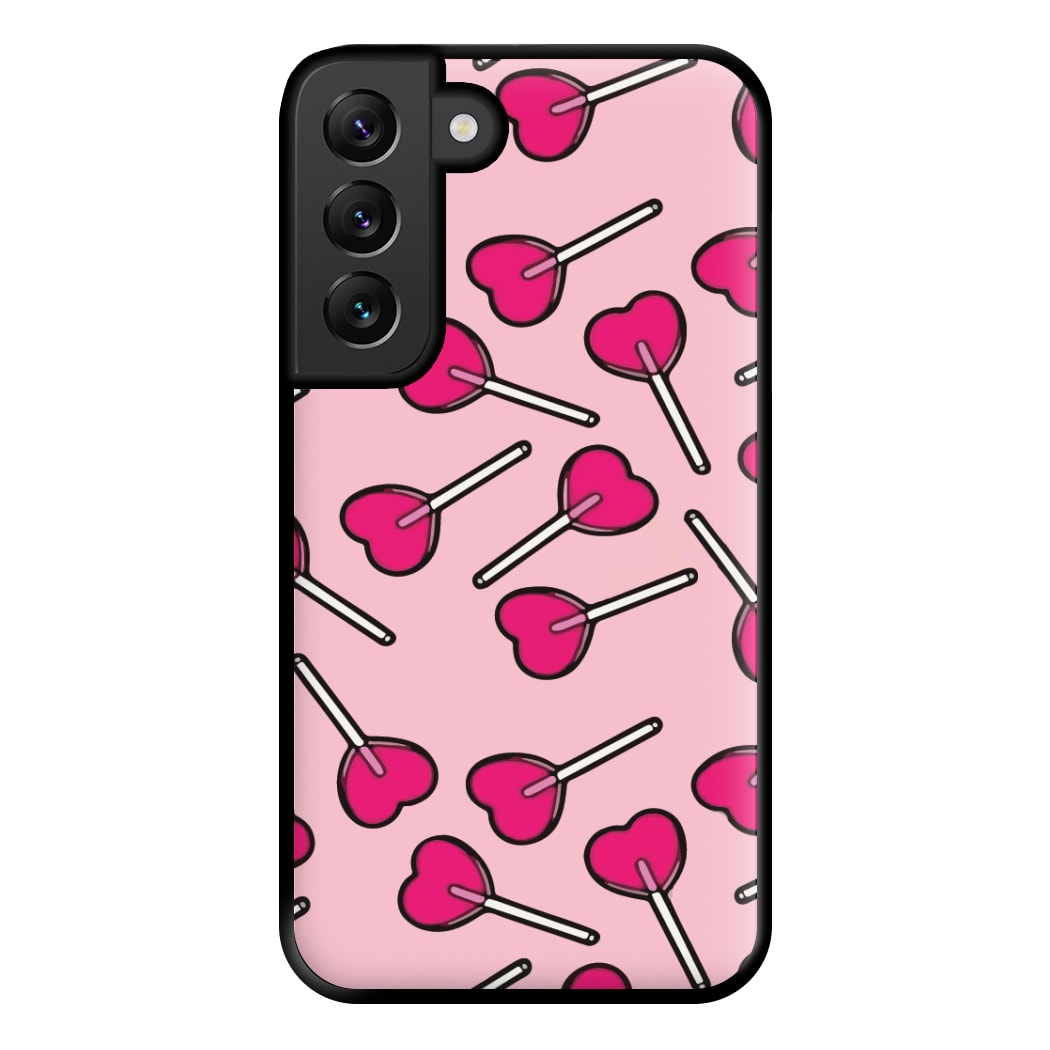 Cherry Heart Lollipops Phone Case for Galaxy S22 Plus