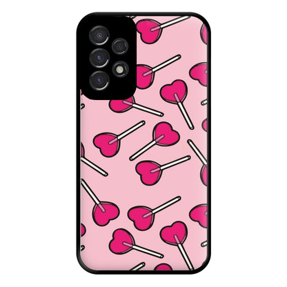 Cherry Heart Lollipops Phone Case for Galaxy A53