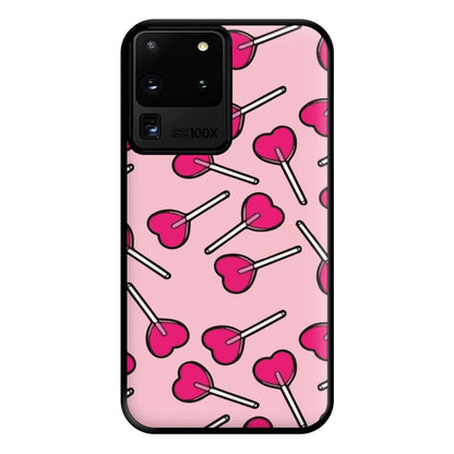 Cherry Heart Lollipops Phone Case for Galaxy S20 Ultra