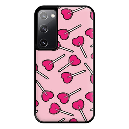 Cherry Heart Lollipops Phone Case for Galaxy S20