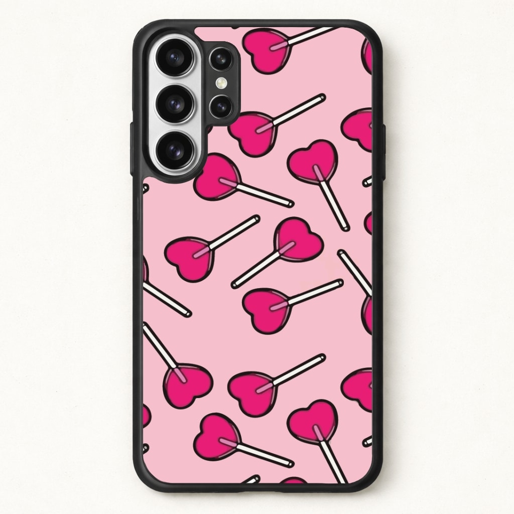 Cherry Heart Lollipops Phone Case for Galaxy S26 Ultra