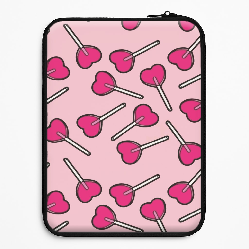 Cherry Heart Lollipops Laptop Sleeve