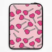 Cherry Heart Lollipops Laptop Sleeve 1