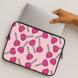 Cherry Heart Lollipops MacBook Case