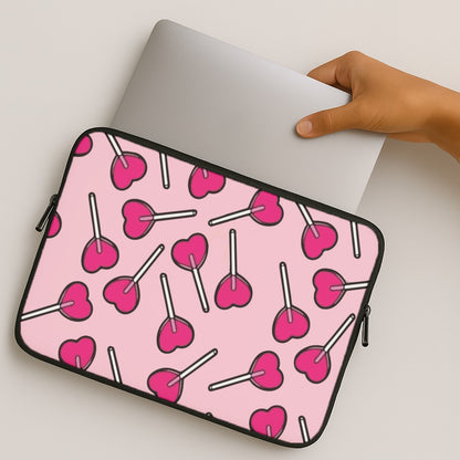 Cherry Heart Lollipops MacBook Case