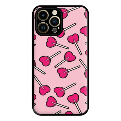 Cherry Heart Lollipops Phone Case for iPhone 14 Pro Max