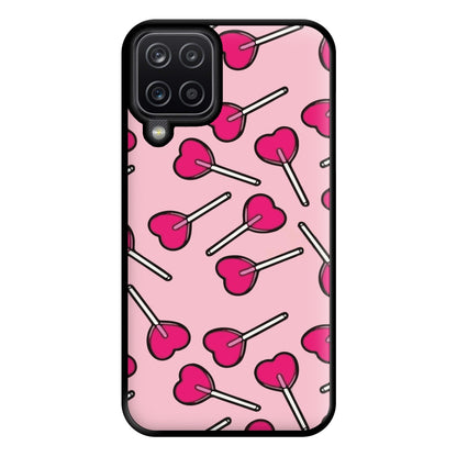 Cherry Heart Lollipops Phone Case for Galaxy A12