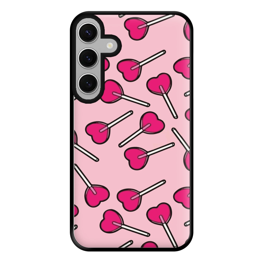 Cherry Heart Lollipops Phone Case for Galaxy S24FE