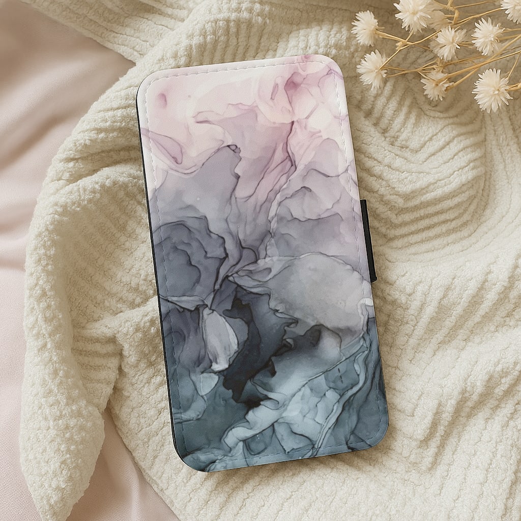 Grey Eclipse Wallet Phone Case