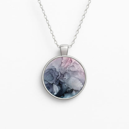 Grey Eclipse Circle Necklace