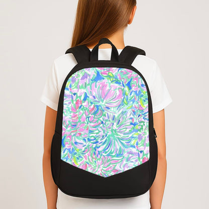 Colourful Floral Painting Large School Bag