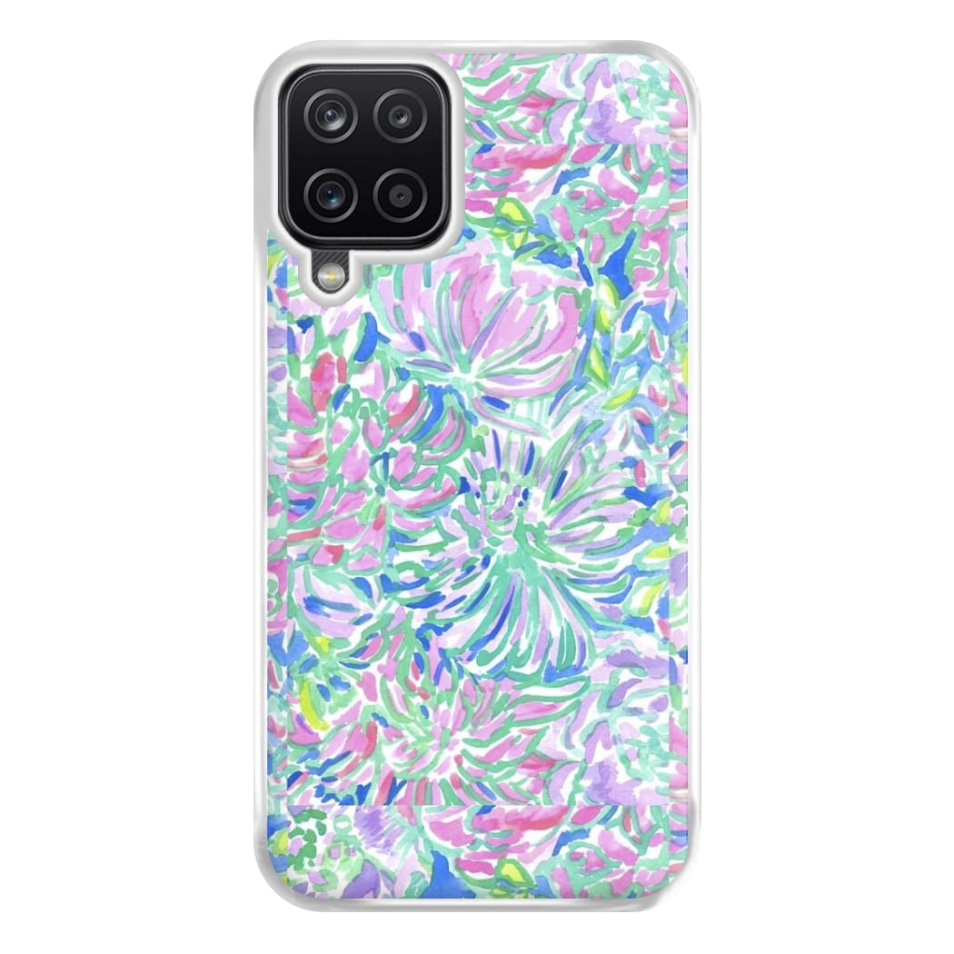 Colourful Floral Painting Phone Case for Galaxy A12