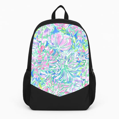 Colourful Floral Painting Large Backpack