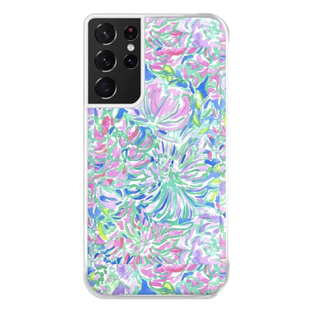 Colourful Floral Painting Phone Case for Galaxy S21 Ultra