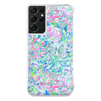 Colourful Floral Painting Phone Case for Galaxy S21 Ultra