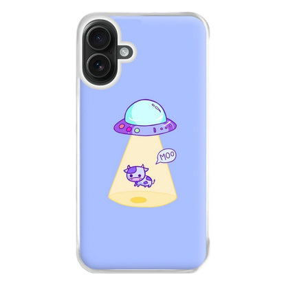 Cow Abduction Phone Case for iPhone 16 Plus