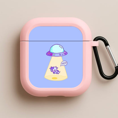 Cow Abduction Pink AirPods Case