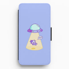 Cow Abduction Flip / Wallet Phone Case