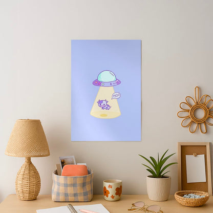 Cow Abduction Art Print