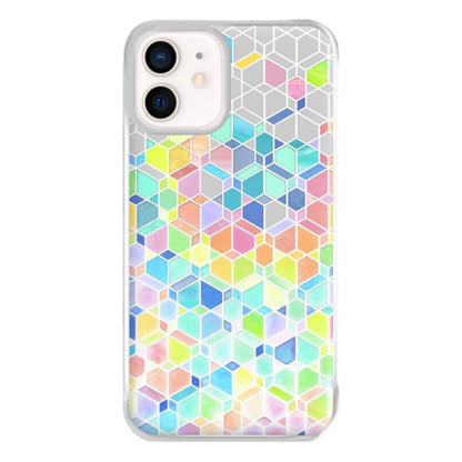 Bright Hexagon Pattern Phone Case for iPhone 13 Mini